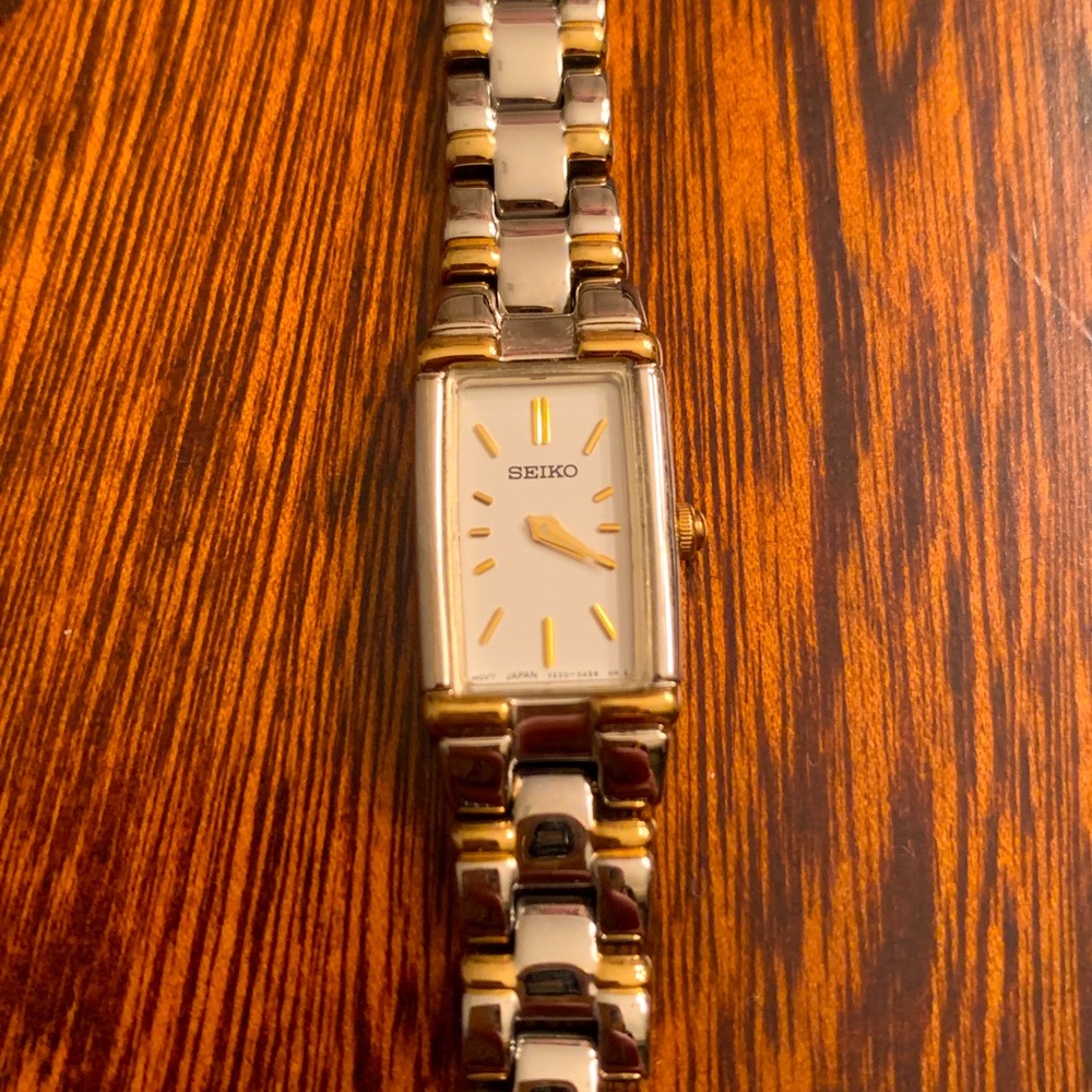 Seiko women’s watch. Gold and silver tone. Retails $120